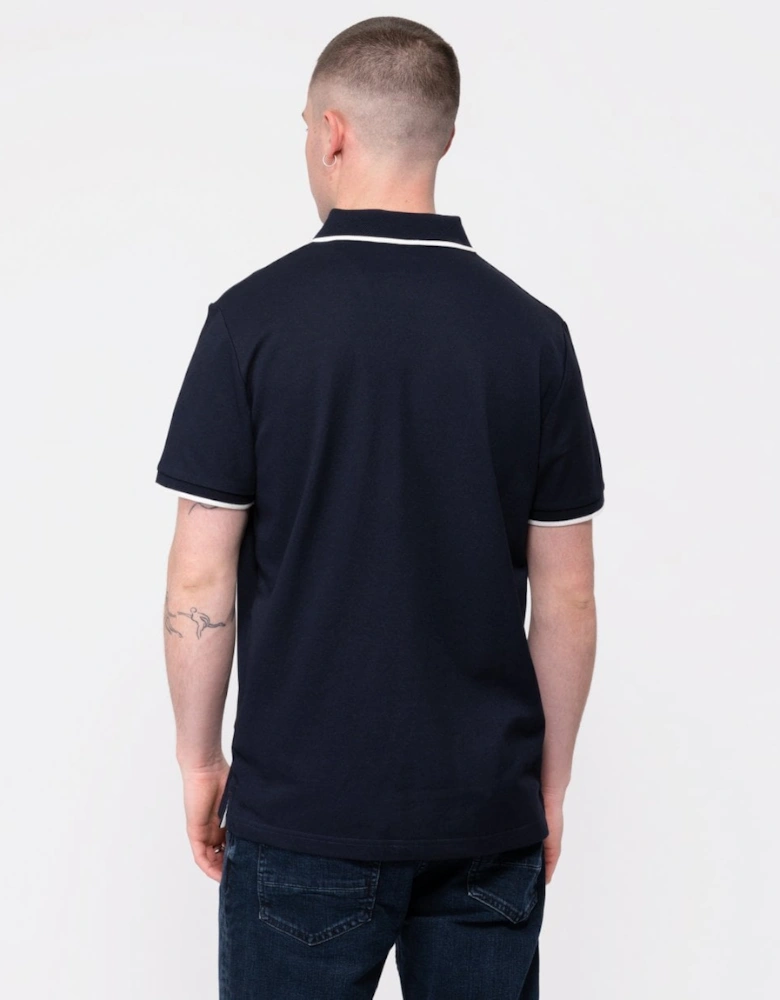 Mens Tipped Short Sleeve Pique Polo
