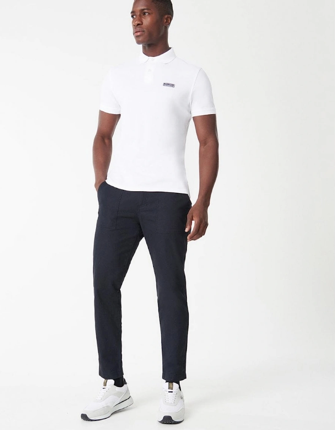 Essential Short Sleeve Mens Polo - White