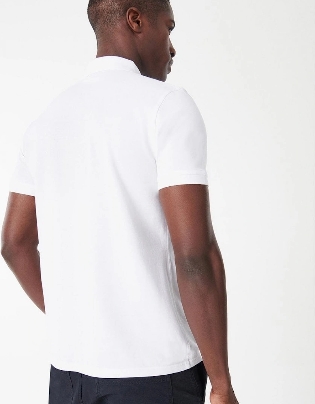 Essential Short Sleeve Mens Polo - White