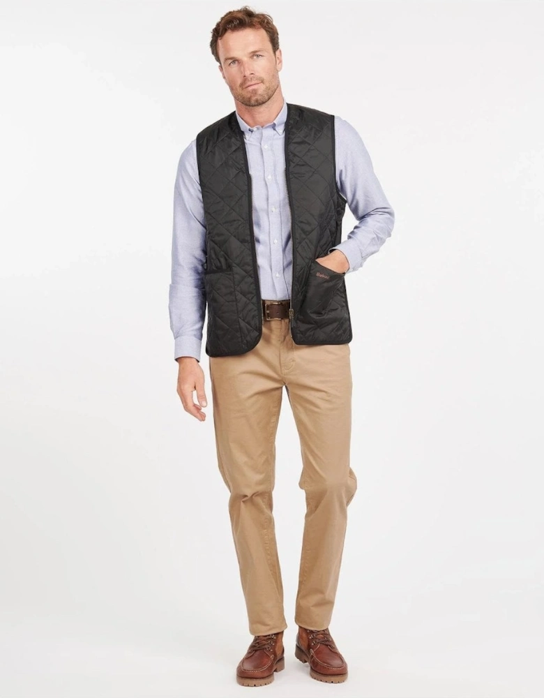 Quilted Mens Waistcoat/Zip-In Liner