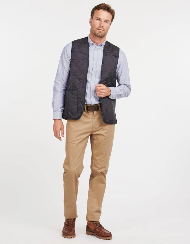 Quilted Mens Waistcoat/Zip-In Liner