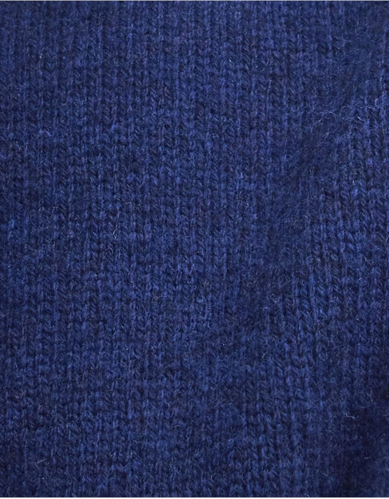 Grangetown Mens Crew Neck Knitted Sweater - Inky Blue
