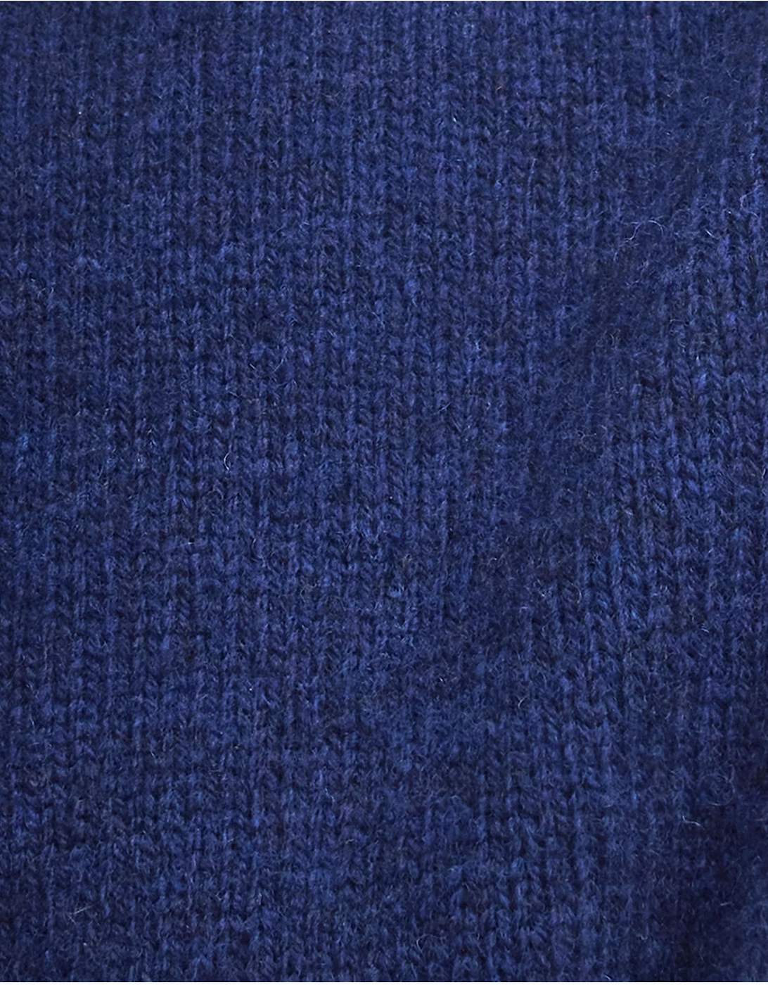 Grangetown Mens Crew Neck Knitted Sweater - Inky Blue
