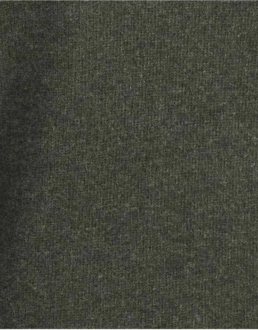 Grangetown Mens Crew Neck Knitted Sweater - Mid Olive