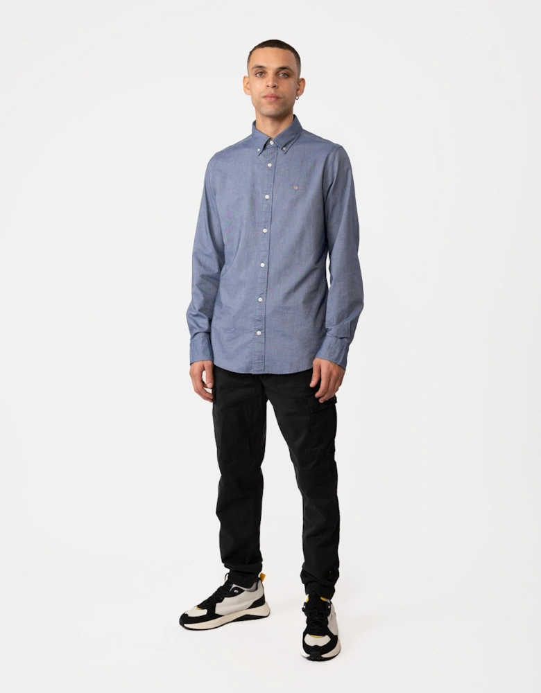 Mens Slim Fit Long Sleeve Oxford Shirt