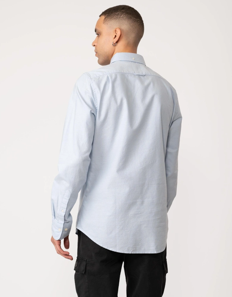 Mens Slim Fit Long Sleeve Oxford Shirt