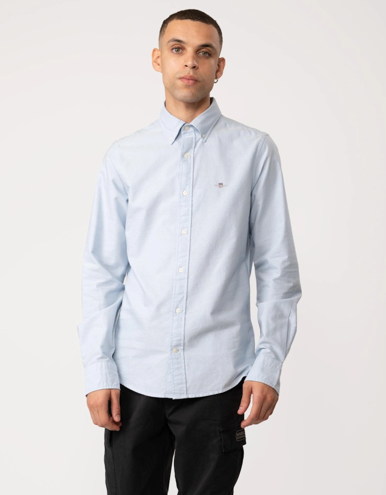 Mens Slim Fit Long Sleeve Oxford Shirt