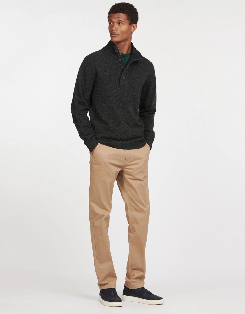 Patch Half Zip Mens Jumper