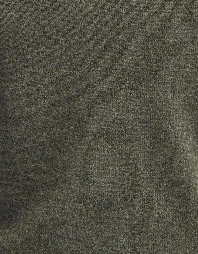 Essential Patch Half Zip Mens Jumper - Seaweed