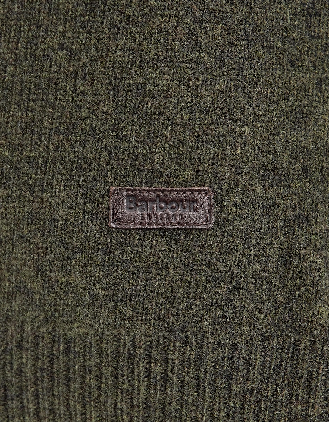 Essential Patch Half Zip Mens Jumper - Seaweed