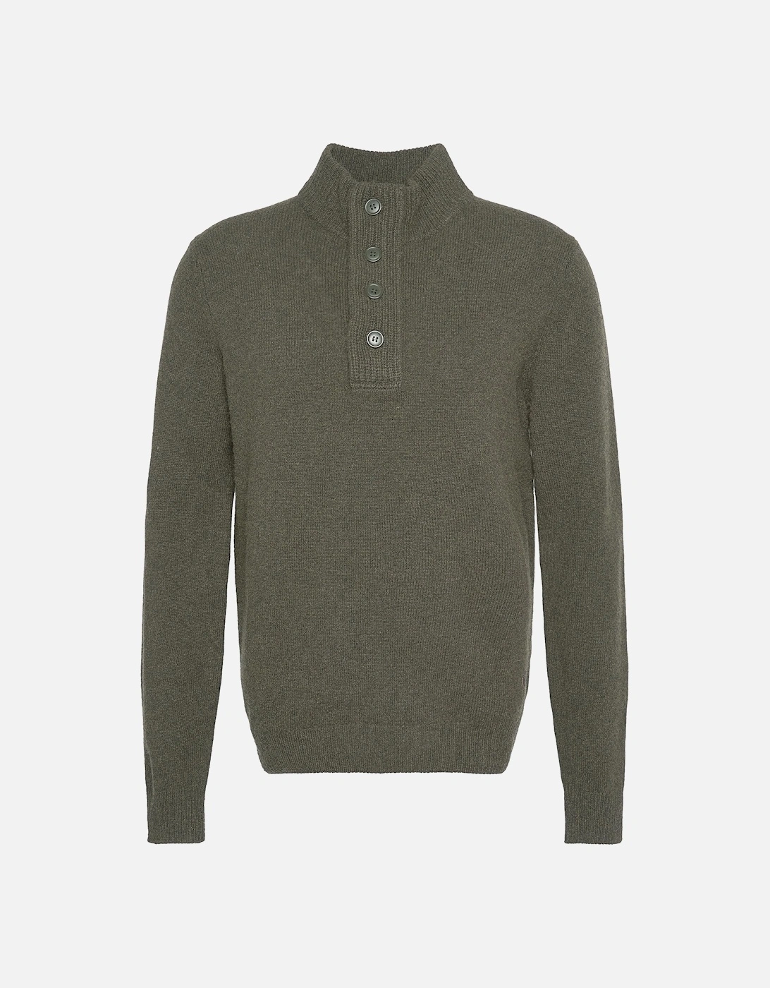 Essential Patch Half Zip Mens Jumper - Seaweed