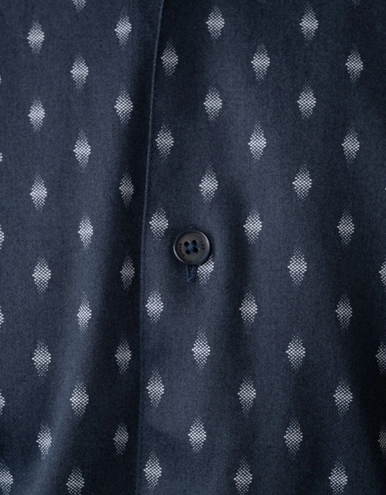 Ardea Mens Long Sleeve Geometric Print Shirt