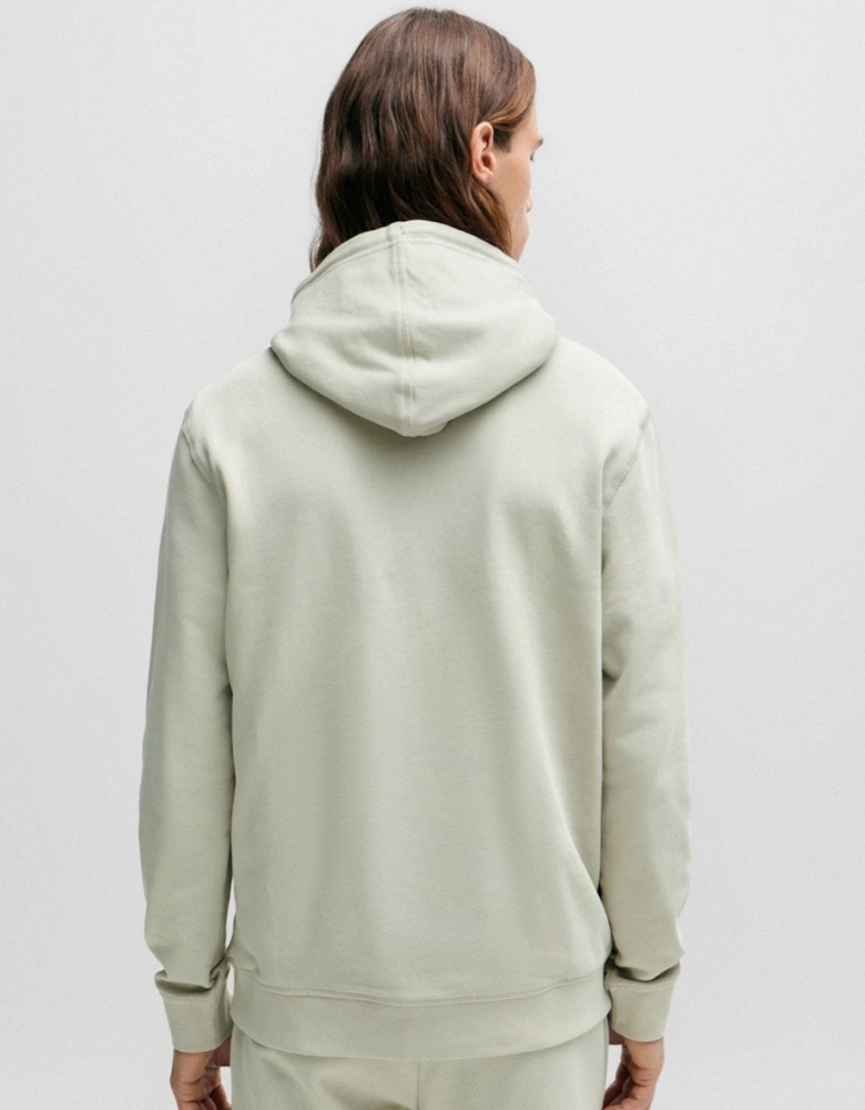BOSS Orange Wetalk Mens Pullover Hoodie With Logo Patch - Natural 271