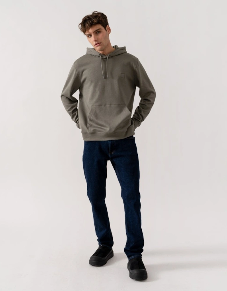 BOSS Orange Wetalk Mens Pullover Hoodie With Logo Patch - Open Grey 076