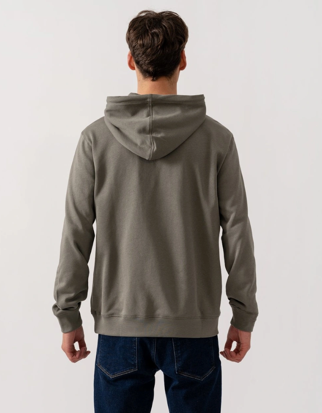 BOSS Orange Wetalk Mens Pullover Hoodie With Logo Patch - Open Grey 076