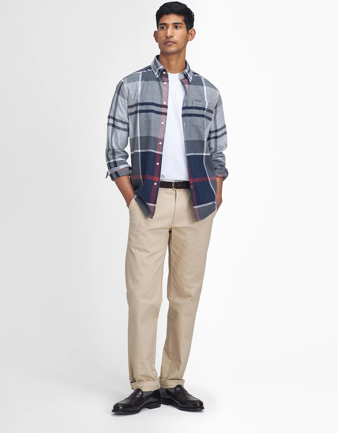 Dunoon Tailored Mens Shirt - Blue Granite