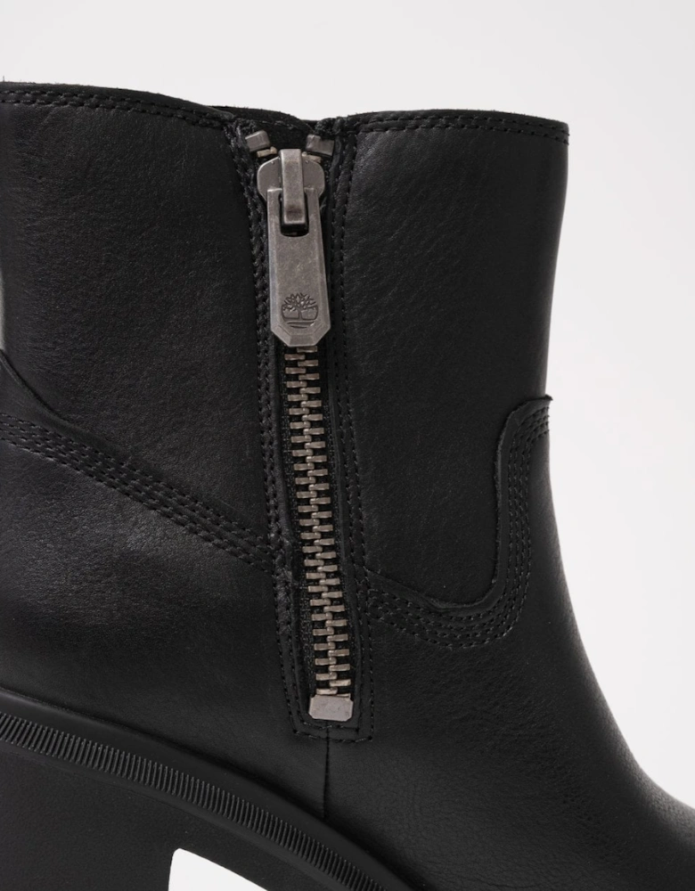 Allington Heights Mid Zip Up Womens Boots - Black Full Grain