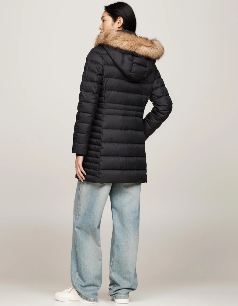 Tyra Long Down Faux Fur Womens Jacket