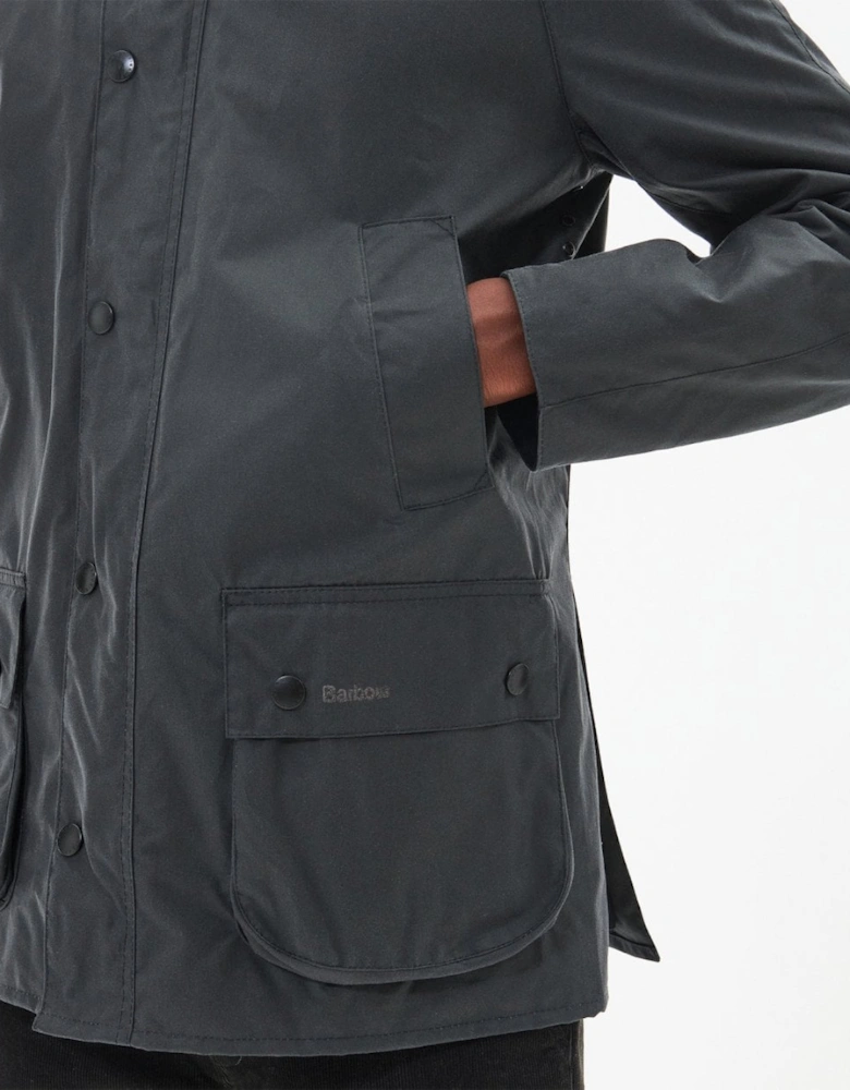 Ashby Mens Wax Jacket - Grey/Classic