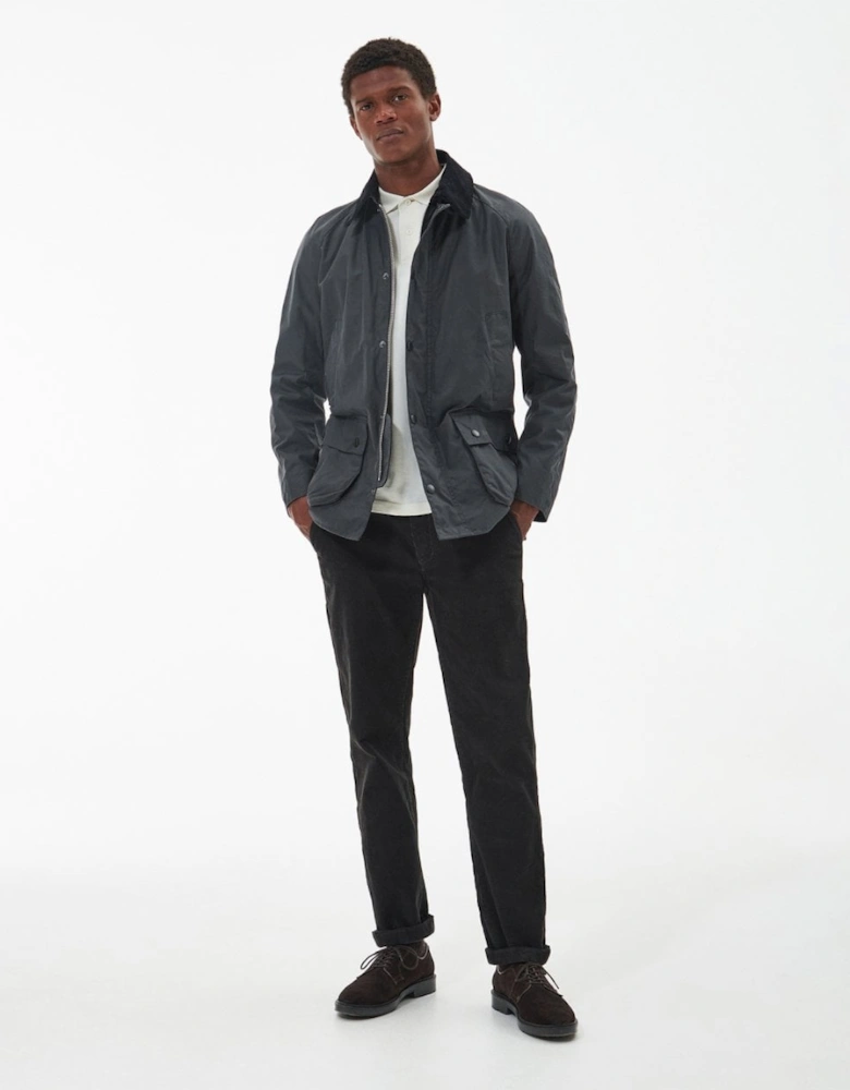 Ashby Mens Wax Jacket - Grey/Classic
