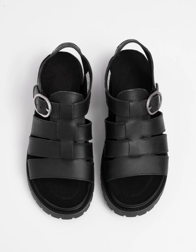 Timberland Clairemont Way Womens Fisherman Sandals - Black Full Grain