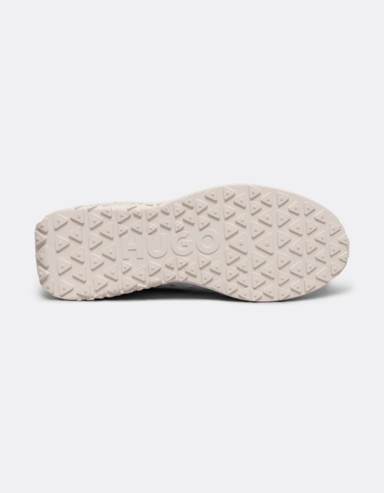 HUGO Kane Runn Mens Mixed-Material Trainers with Suede and Coated Canvas