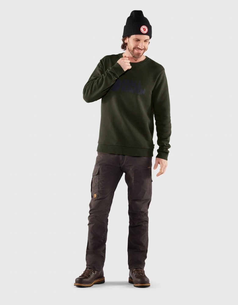 Fjallraven Logo Mens Sweatshirt - Deep Forest 662