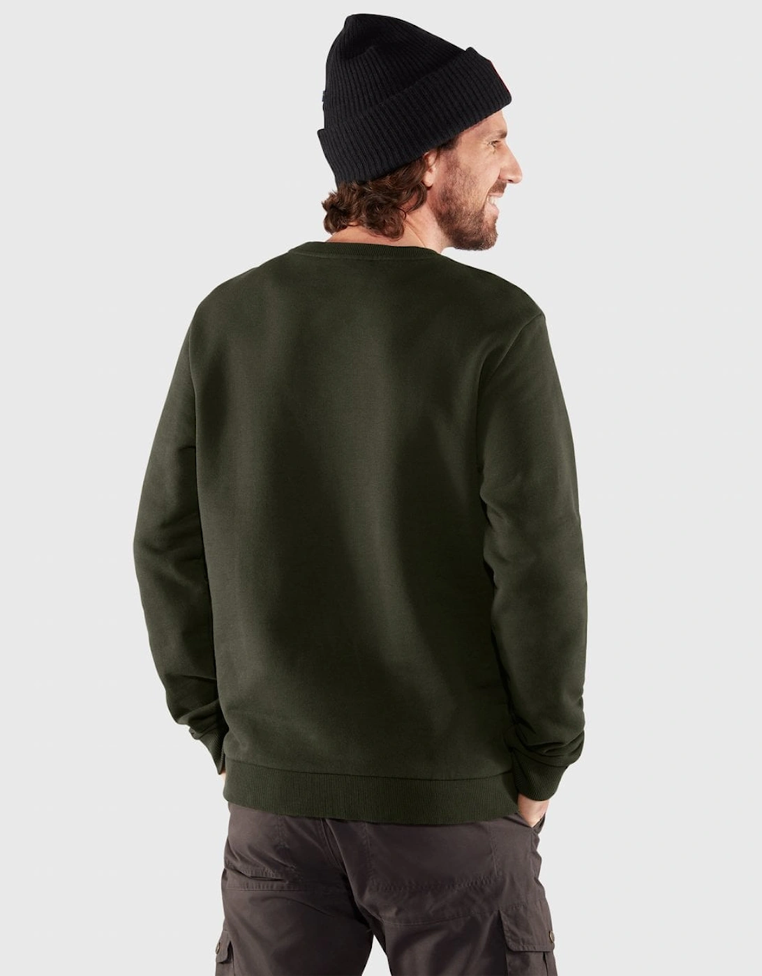 Fjallraven Logo Mens Sweatshirt - Deep Forest 662