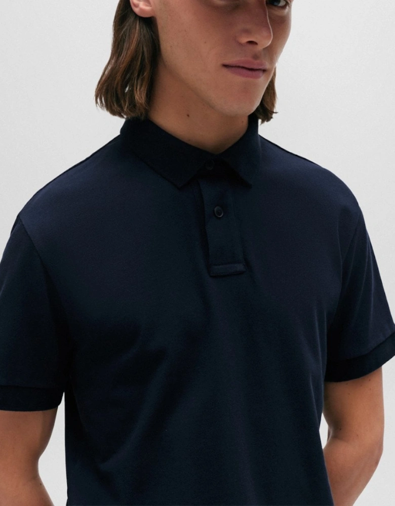 BOSS Orange Passenger Mens Stretch-Cotton Slim-Fit Polo Shirt with Logo Patch NOS