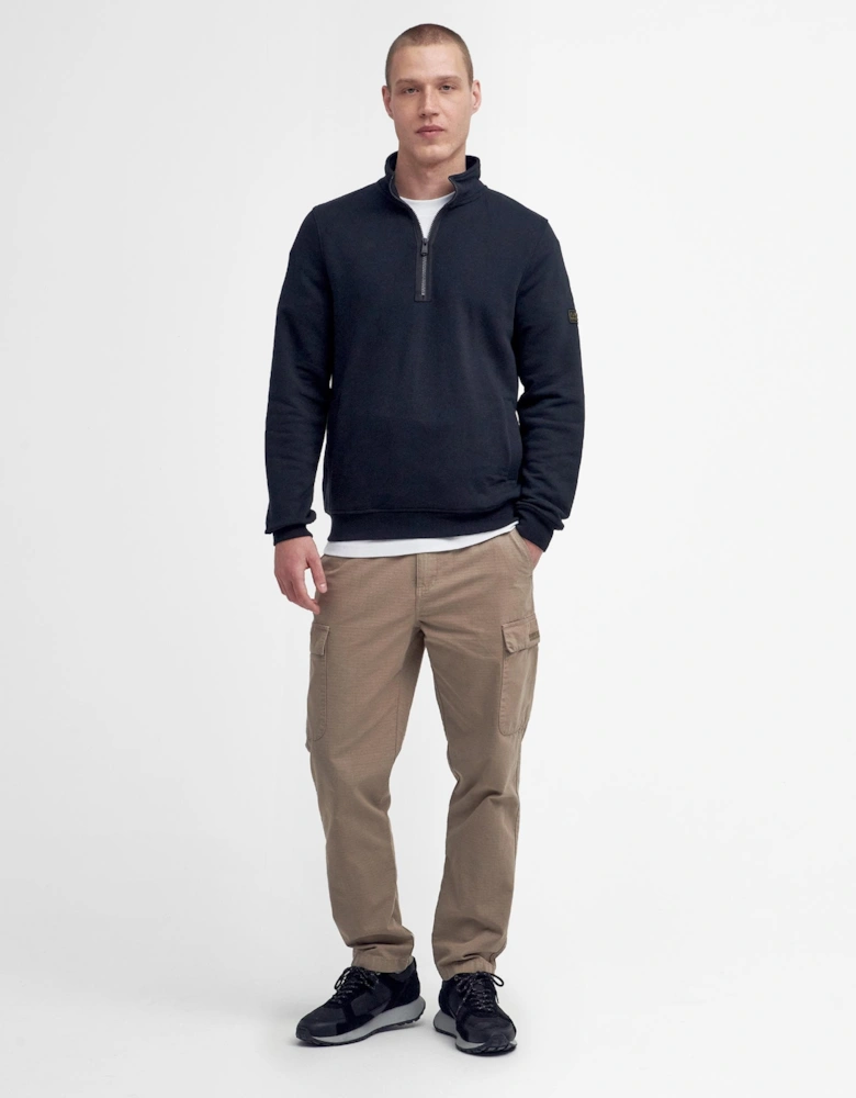 Outline Mens Funnel Neck Sweatshirt - Black