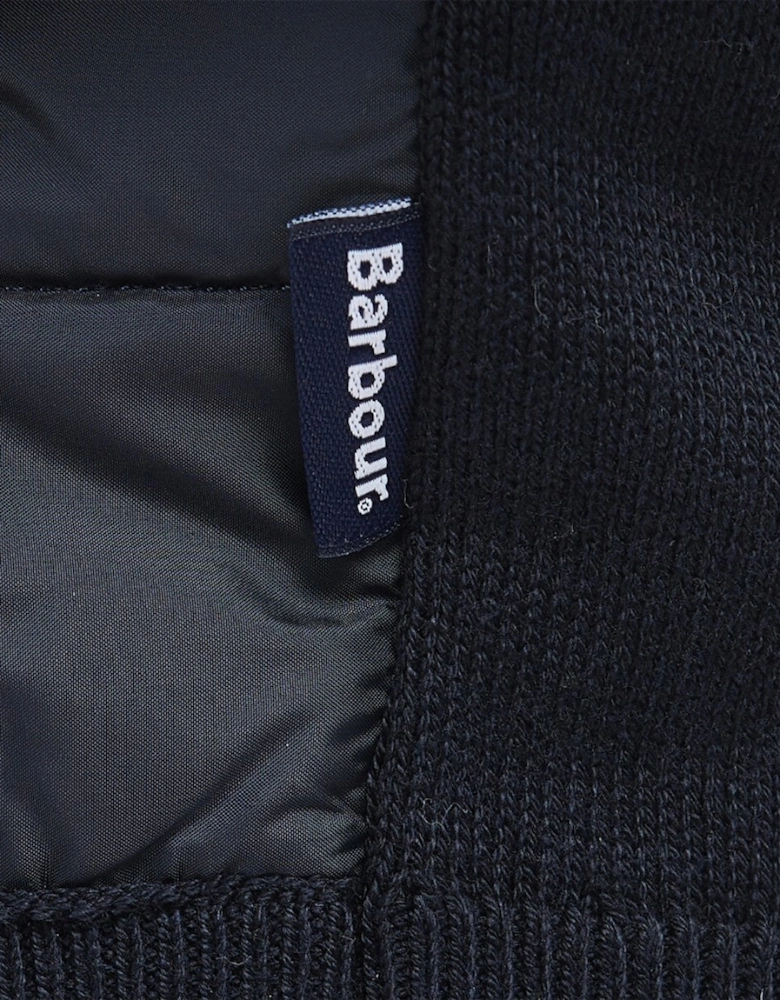 Carn Baffle Mens Zip Through Sweater - Navy