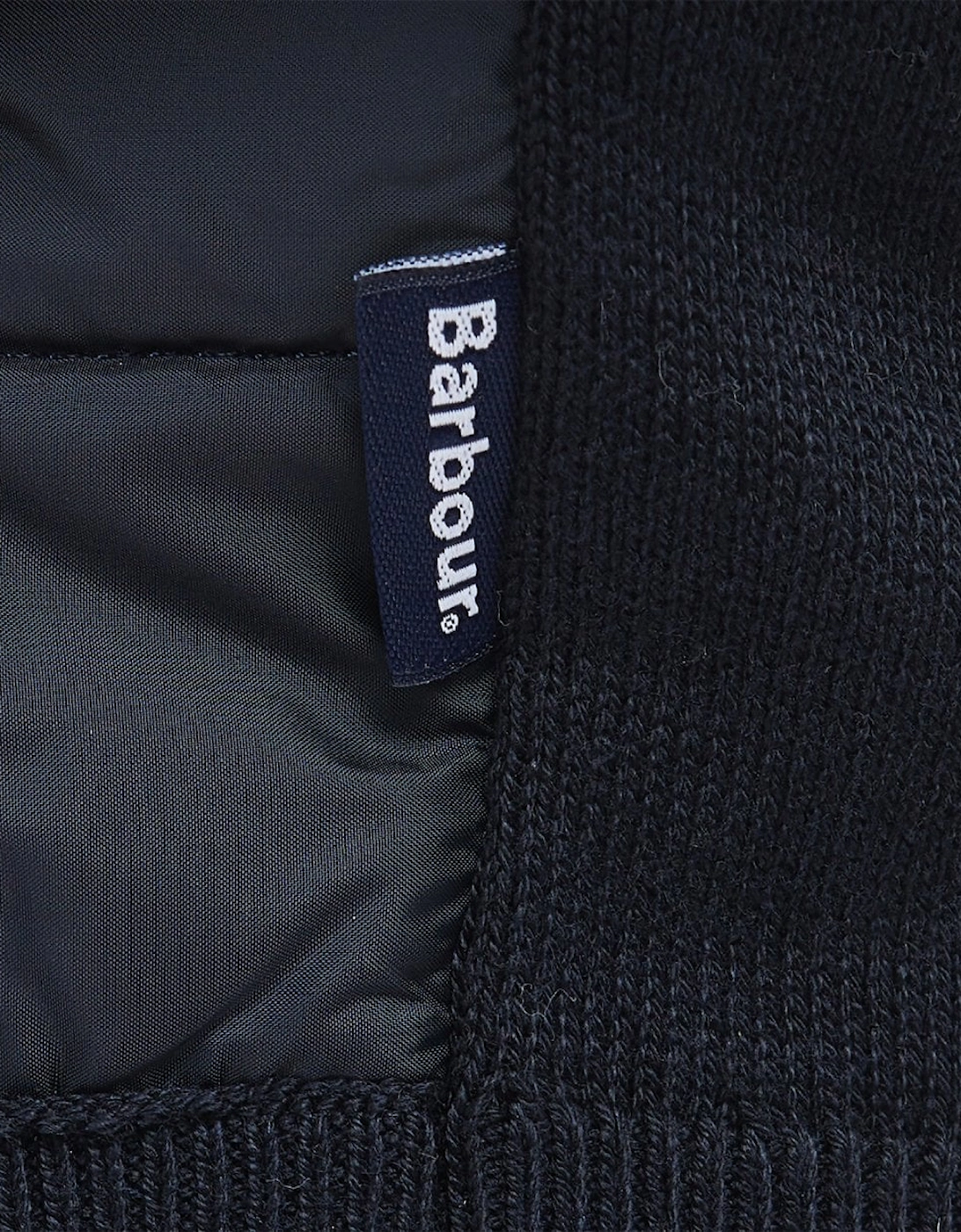 Carn Baffle Mens Zip Through Sweater - Navy