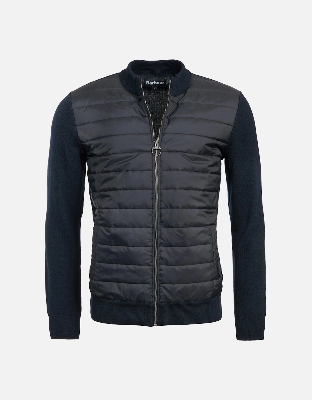 Carn Baffle Mens Zip Through Sweater - Navy