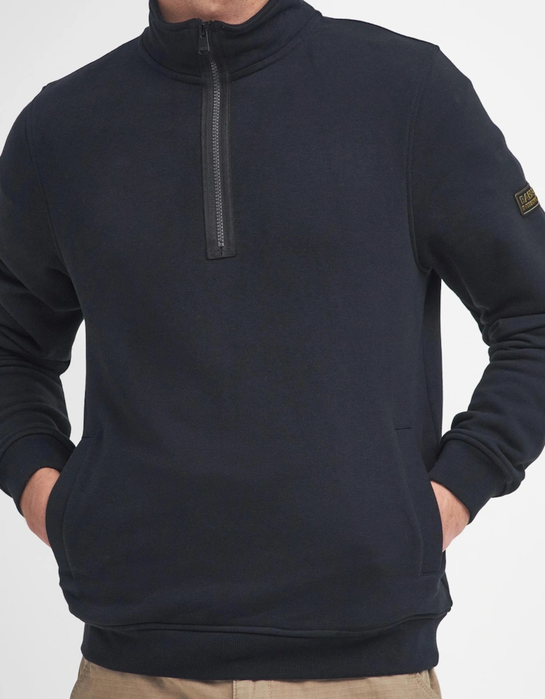 Outline Mens Funnel Neck Sweatshirt - Black