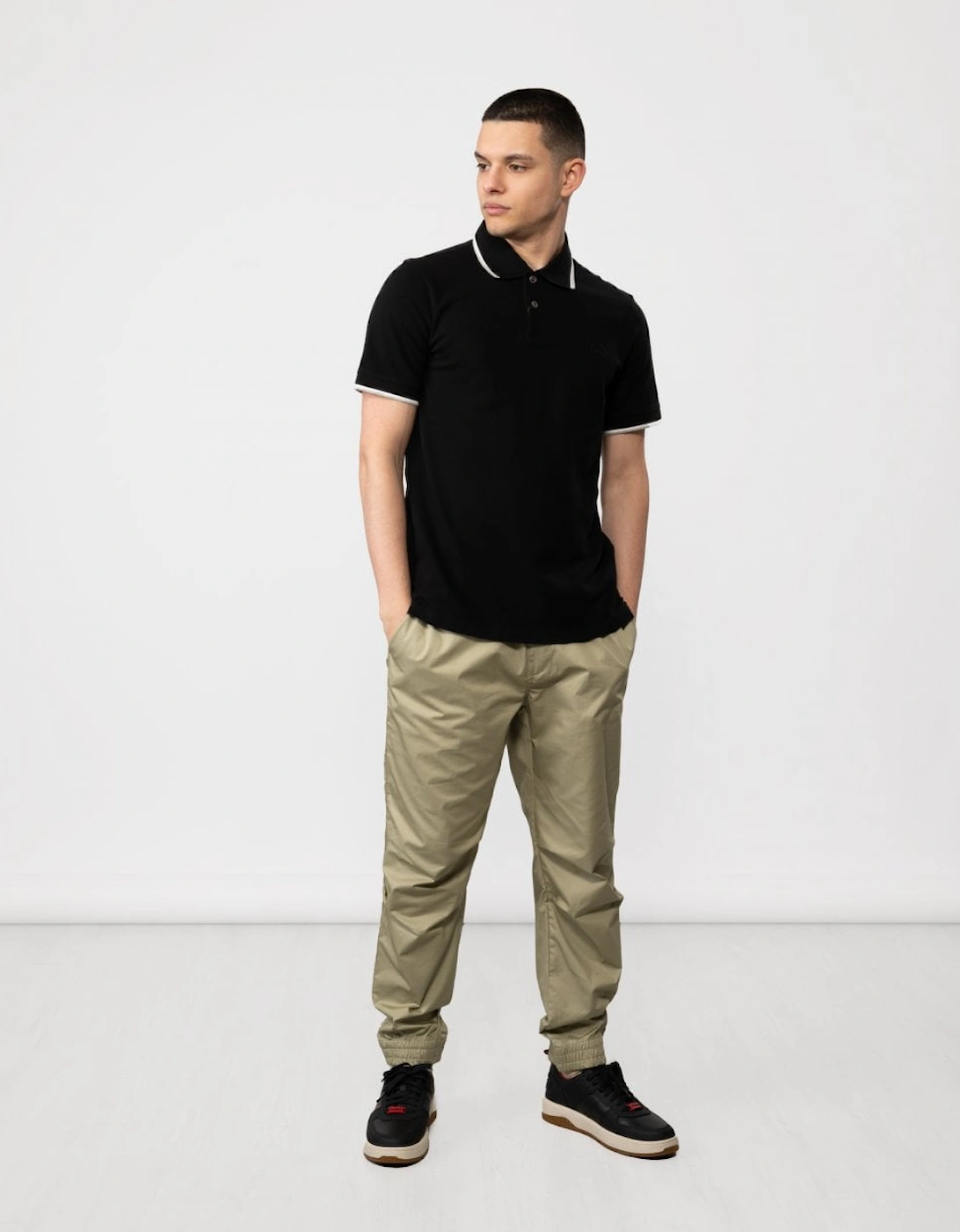 Mens Small Logo Pique Polo Shirt