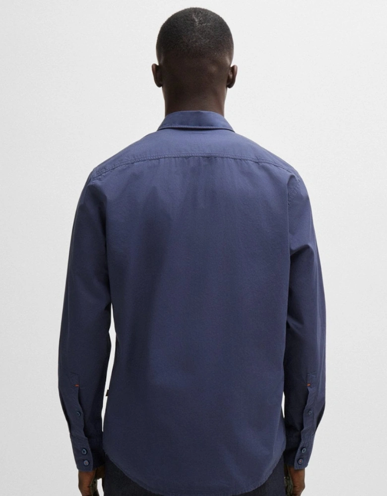 BOSS Orange Relegant 6 Mens Regular-Fit Shirt in Cotton Poplin with Kent Collar