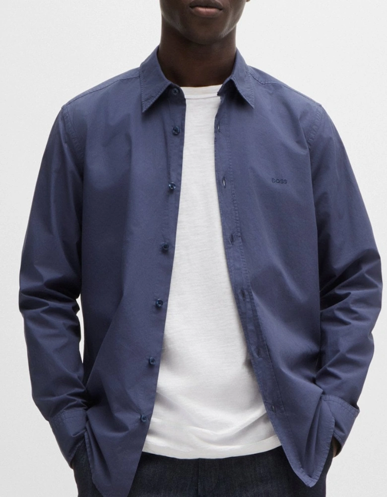 BOSS Orange Relegant 6 Mens Regular-Fit Shirt in Cotton Poplin with Kent Collar