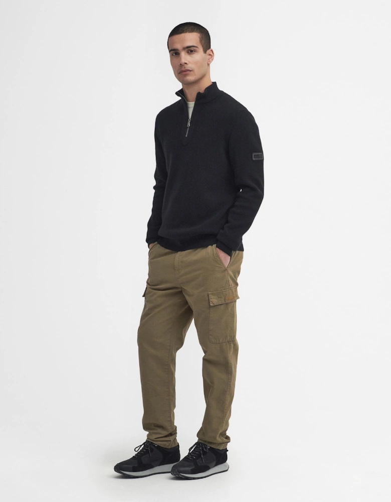 Crawley Mens Funnel Neck Jumper - Black