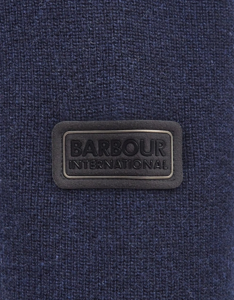 Crawley Mens Funnel Neck Jumper - Navy