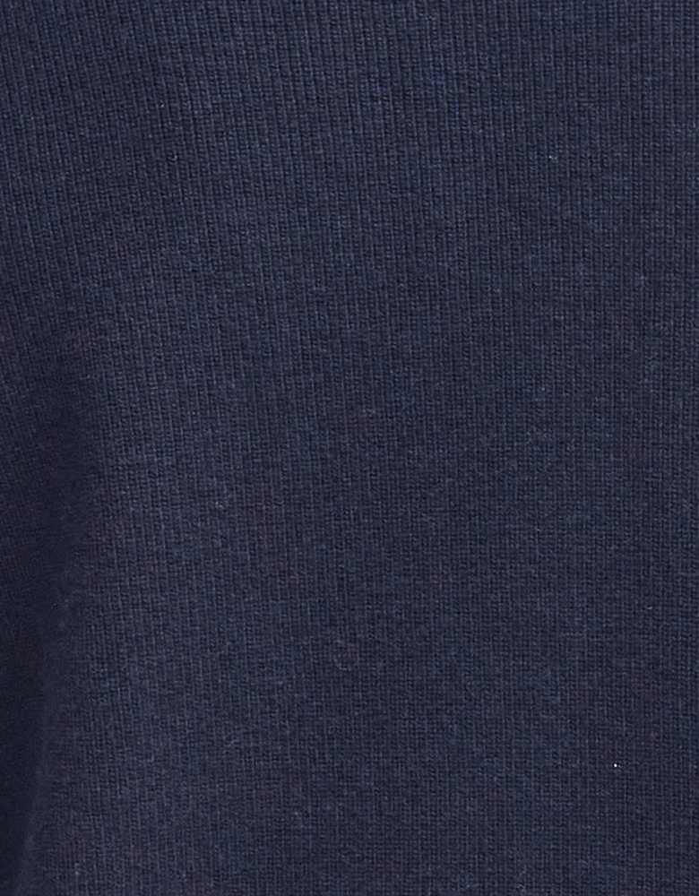 Crawley Mens Funnel Neck Jumper - Navy