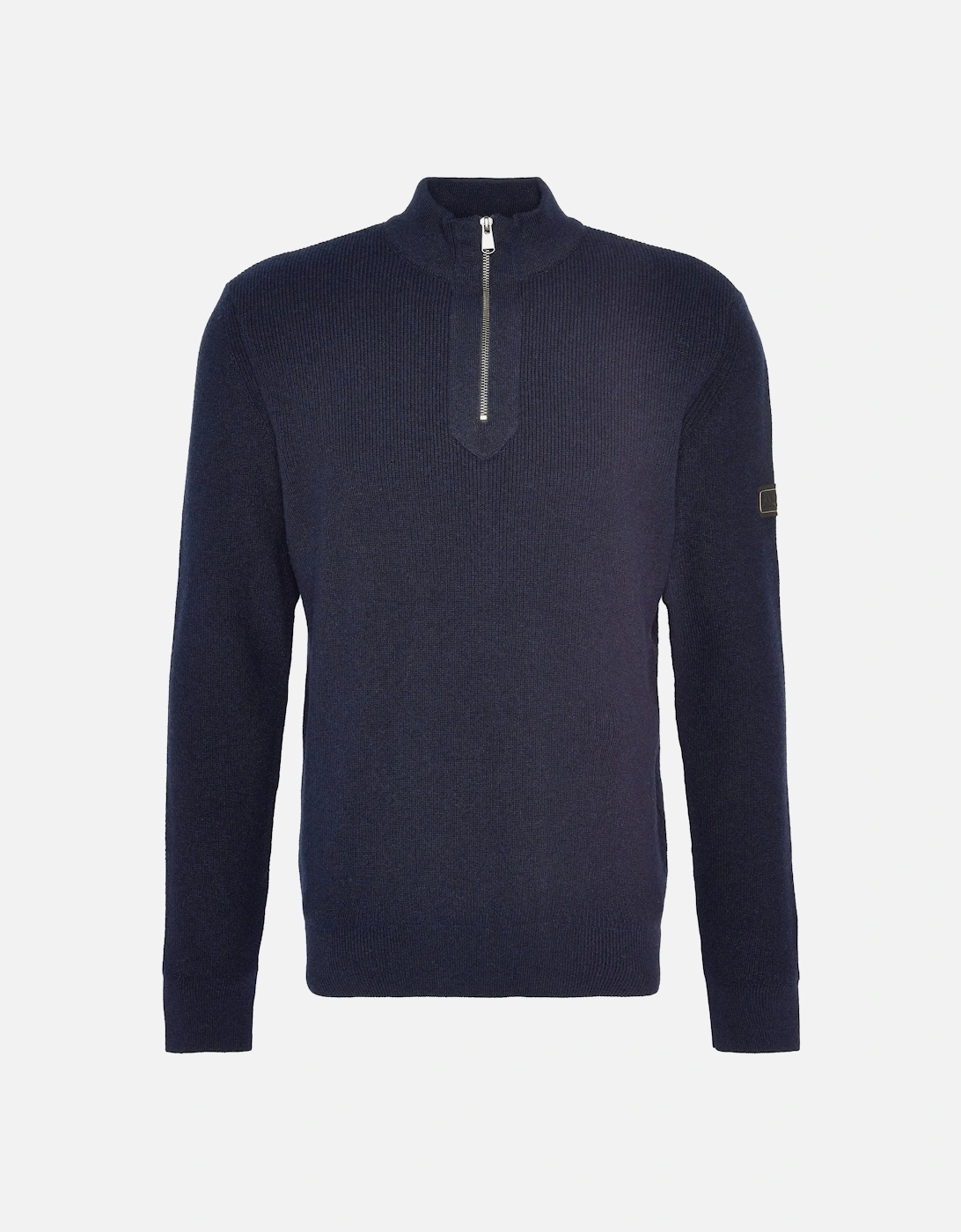 Crawley Mens Funnel Neck Jumper - Navy