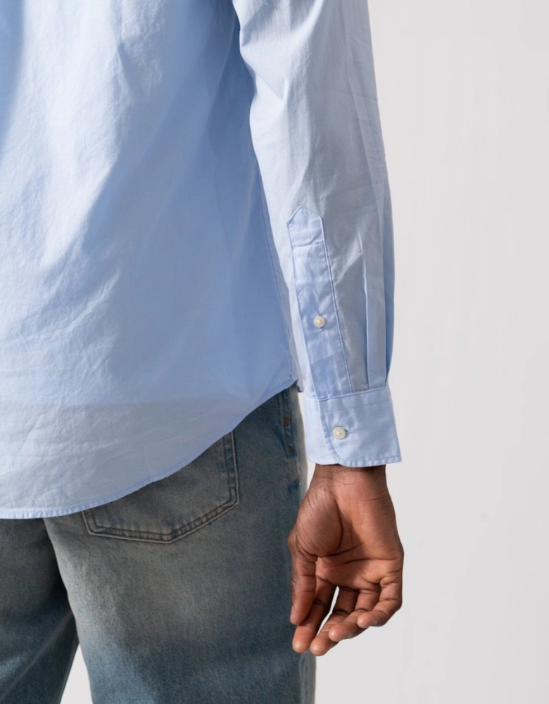 Core Flex Poplin Mens Long Sleeve Shirt - Sweet Blue