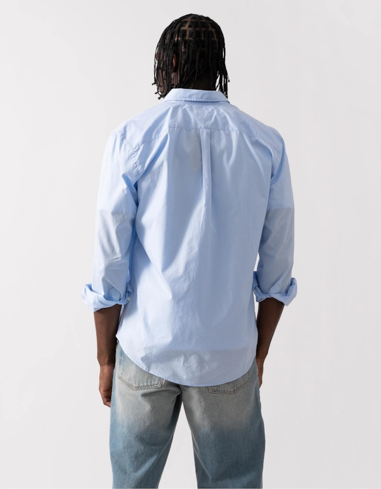 Core Flex Poplin Mens Long Sleeve Shirt - Sweet Blue