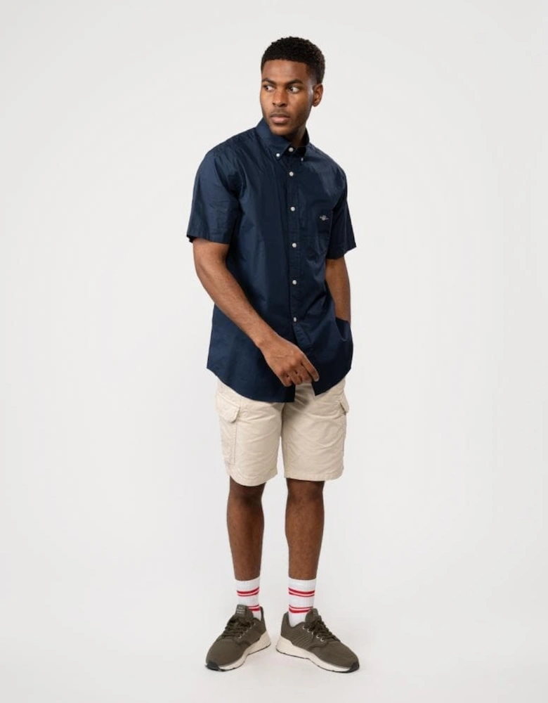Mens Regular Fit Short Sleeve Poplin Shirt
