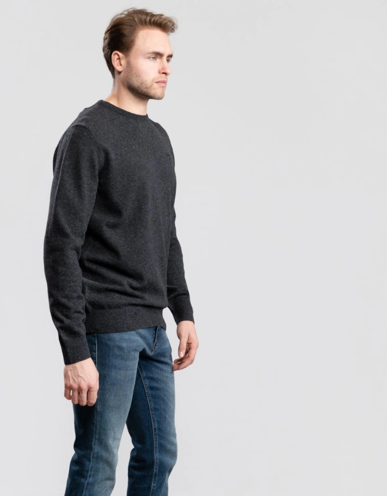 Essential Crew Neck Mens Jumper - Charcoal