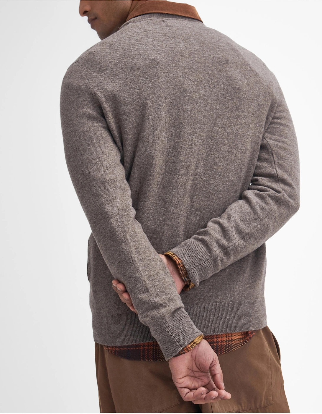 Essential Crew Neck Mens Jumper - Dark Stone