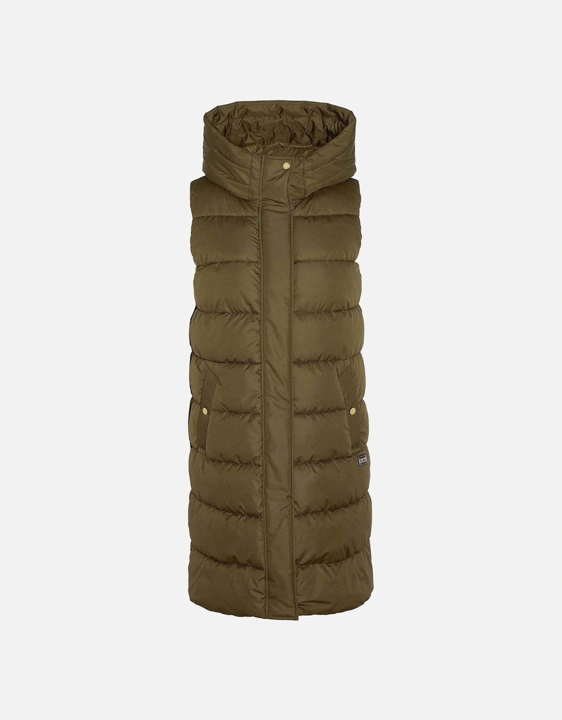 Greyson Womens Long Puffer Gilet - Empire Green