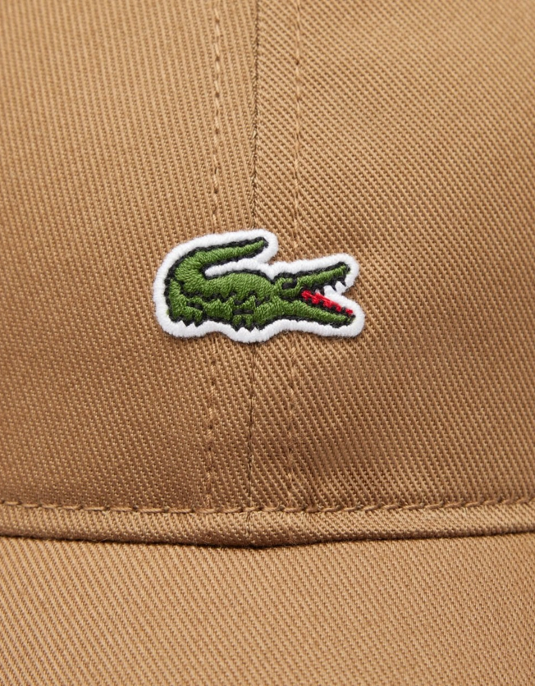 Lacoste Mens Organic Cotton Twill Cap - Cookie SIX