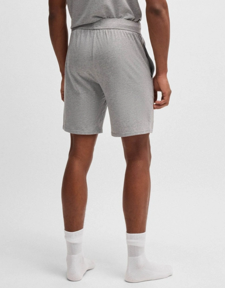 BOSS Orange Unique Mens Stretch-Cotton Pyjama Shorts with Logo Print