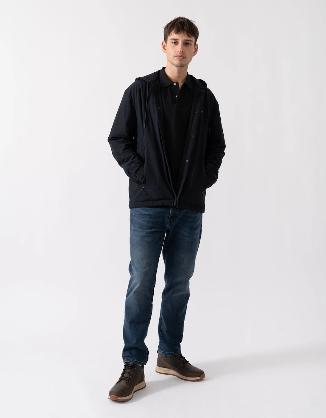 BOSS Green Benat Mens Hooded Overshirt